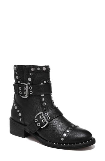 Women's Sam Edelman Drea Stud Moto Boot M - Black
