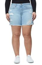 Women's Good American High Waist Cutoff Denim Shorts - Blue