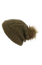 Women's Maison Scotch Faux Fur Pom Beanie -