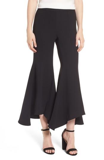 Women's Chelsea28 Ruffle Crop Flare Pants - Black