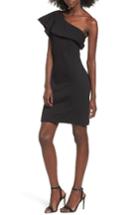 Women's Leith One Shoulder Ruffle Dress - Black