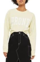 Women's Topshop Bronx Cropped Sweatshirt Us (fits Like 0) - Yellow