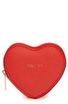 Women's Estella Bartlett Dream Big Heart Faux Leather Coin Purse - Red