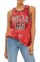 Women's Topshop X Unk Chicago Bulls Sequin Jersey - Red