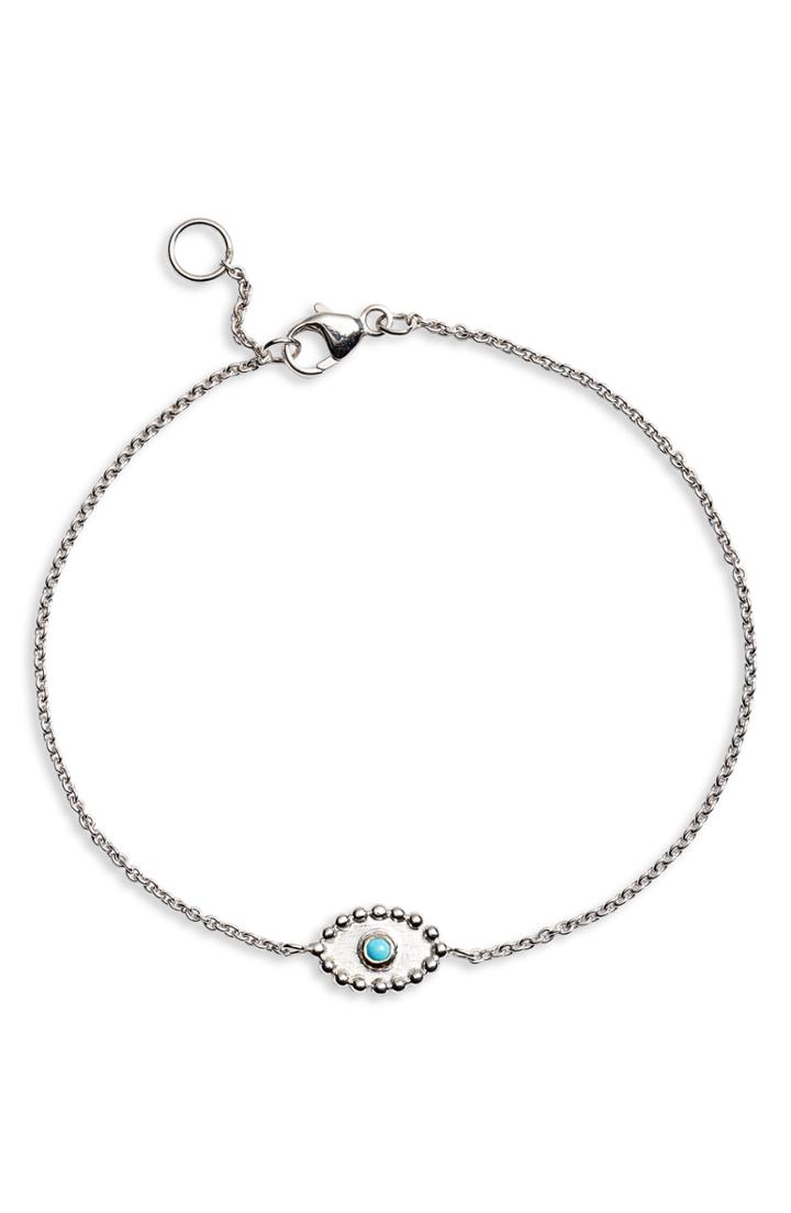 Women's Anzie Dew Drop Turquoise Evil Eye Bracelet