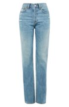 Women's Topshop Moto Distressed Boyfriend Nonstretch Jeans W X 30l (fits Like 30-31w) - Blue