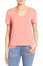Women's Halogen Modal Jersey V-neck Tee, Size - Coral