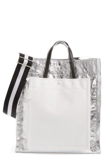 3.1 Phillip Lim Leather Accordion Tote - Metallic