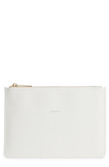 Estella Bartlett Live As You Dream Medium Faux Leather Pouch - Ivory
