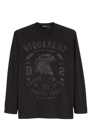 Men's Dsquared2 Logo Graphic Long Sleeve T-shirt
