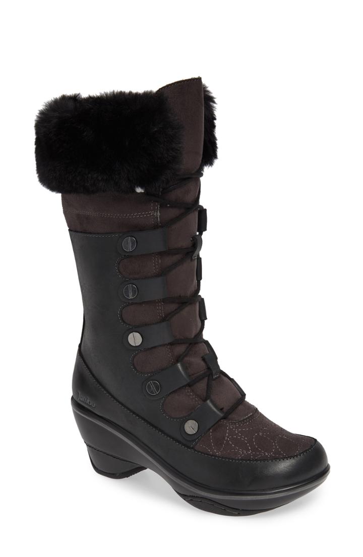 Women's Jambu Cruiser Faux Fur Trim Boot .5 M - Black