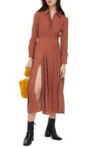 Women's Topshop Dot Print Dress Us (fits Like 16-18) - Metallic