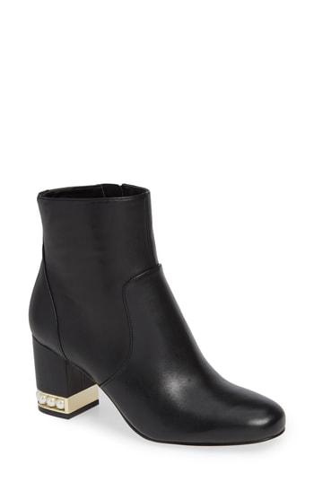 Women's Karl Lagerfeld Sadie Pearl Heel Bootie M - Black
