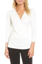 Women's Emerson Rose Ruched Stretch Knit Top - Ivory