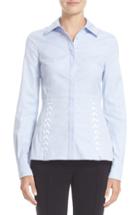 Women's Yigal Azrouel Lace-up Detail Pinpoint Oxford Shirt