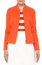 Women's Akris Punto Ruffle Waist Wool Jacket