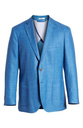 Men's Peter Millar Crown Wool & Silk Blend Blazer - Blue
