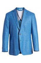 Men's Peter Millar Crown Wool & Silk Blend Blazer - Blue