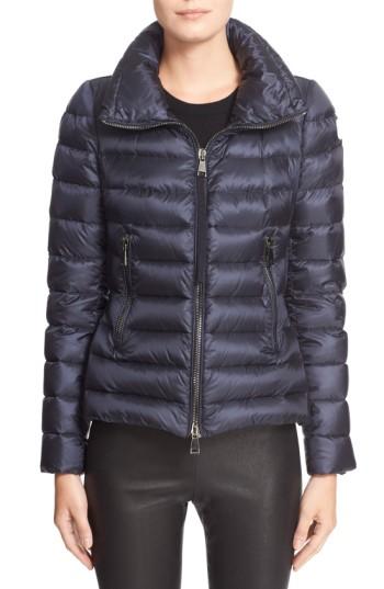 Women's Moncler 'agape' Water Resistant Hooded Down Jacket - Blue