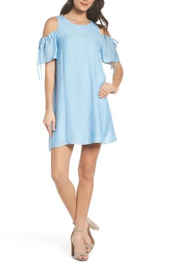 Women's Nsr Cold Shoulder Shift Dress - Blue