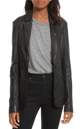 Women's Tracy Reese Leather Jacket - Black