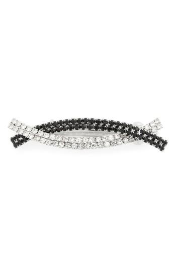 Tasha 'criss Cross' Crystal Barrette, Size - Metallic