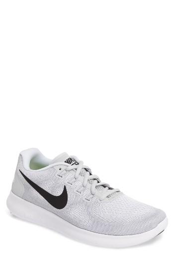 Men's Nike Free Run 2017 Running Shoe M - White