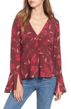 Women's Leith Bell Sleeve Top, Size - Red