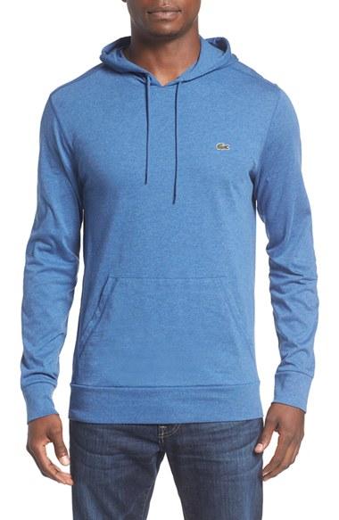 Men's Lacoste Jersey Hoodie (xl) - Black