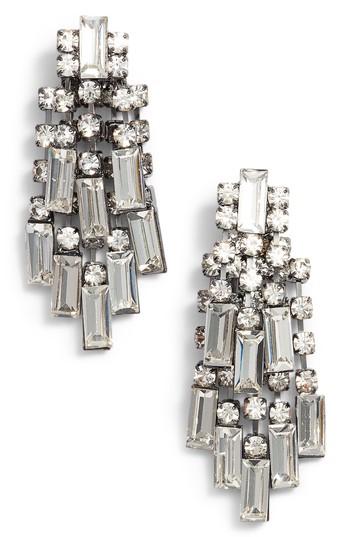 Women's Stella + Ruby Crystal Baguette Earrings