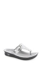 Women's Alegria 'vanessa' Thong Sandal -5.5us / 35eu - Metallic