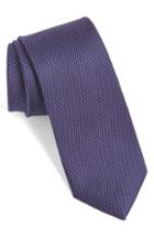 Men's Calibrate 'madison' Solid Silk Tie, Size - Purple