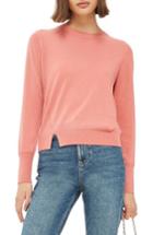 Women's Topshop Pointelle Sweater Us (fits Like 0-2) - Pink