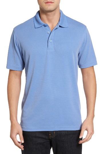 Men's Bugatchi Textured Jersey Polo - Purple
