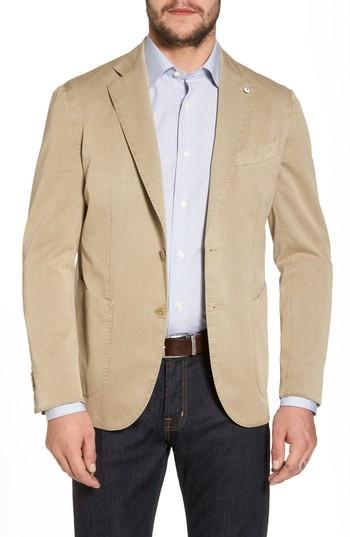 Men's L.b.m. 1911 Classic Fit Cotton & Silk Blazer Us / 48 Eu R - Beige