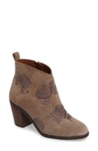 Women's Lucky Brand Pexton Embroidered Bootie M - Grey