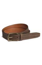 Men's Trask 'logan' Bison Leather Belt - Walnut