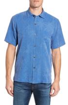 Men's Tommy Bahama Digital Palms Silk Sport Shirt - Blue