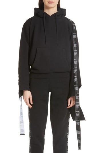 Women's Vetements Tape Hoodie - Black