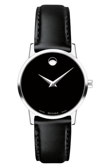 Women's Movado Leather Strap Watch, 28mm