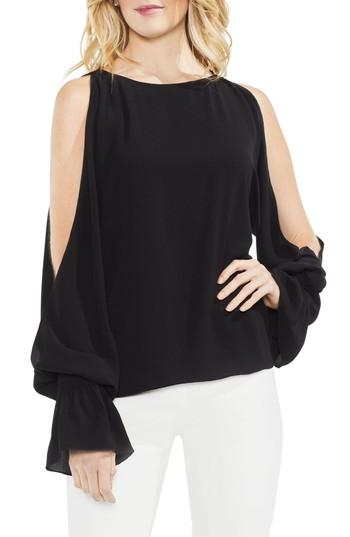 Women's Vince Camuto Cold Shoulder Flare Cuff Top, Size - Black
