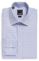 Men's David Donahue Trim Fit Plaid Dress Shirt - 32/33 - Purple