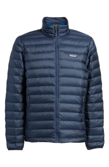 Men's Patagonia Water Repellent Down Jacket - Blue