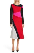 Women's Diane Von Furstenberg Colorblock Intarsia Dress, Size - Red