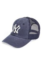 Men's American Needle 'new York Yankees - Raglan Bones' Mesh Trucker Cap -