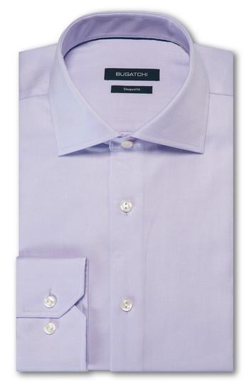 Men's Bugatchi Shaped Fit Solid Dress Shirt - Purple