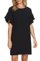 Women's Cece Tiered Pleated Crepe Shift Dress - Black