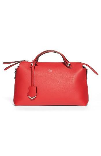 Fendi 'medium By The Way' Convertible Leather Shoulder Bag - Red