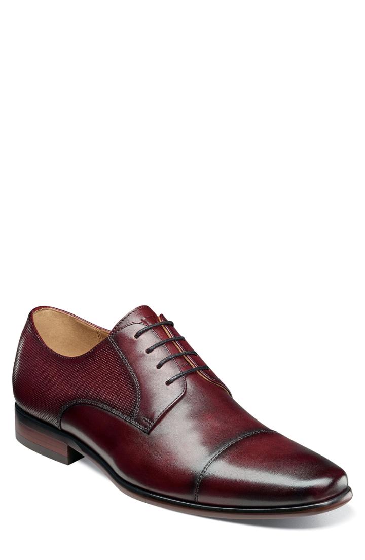 Men's Florsheim Postino Cap Toe Derby Eee - Burgundy