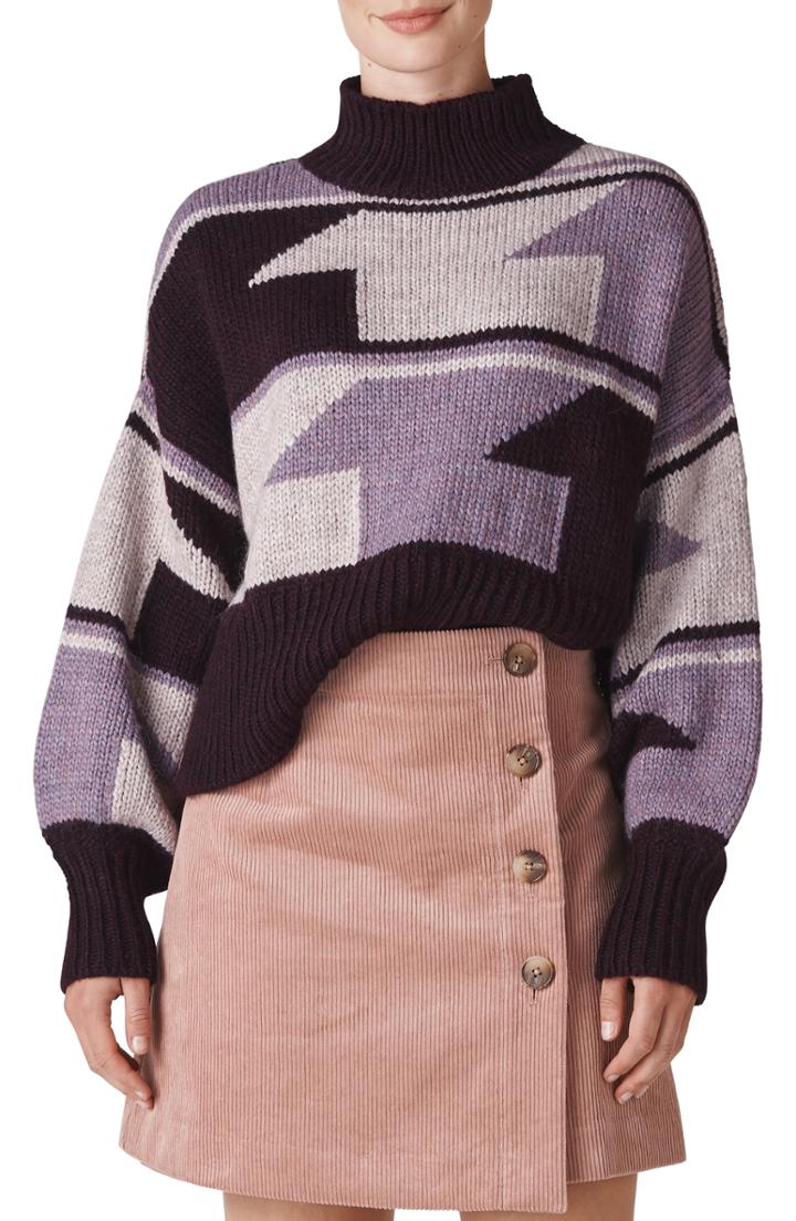 Women's Whistles Intarsia Funnel Neck Sweater